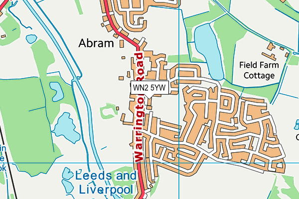 WN2 5YW map - OS VectorMap District (Ordnance Survey) WN2 5YW map - OS VectorMap District (Ordnance Survey)