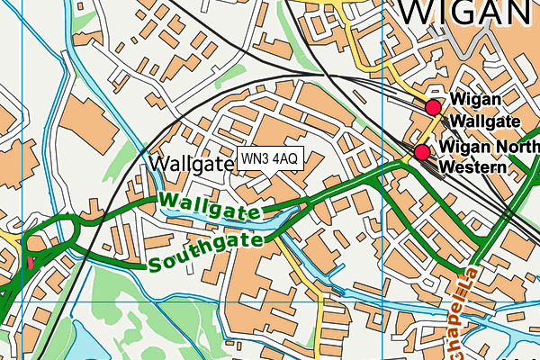 WN3 4AQ map - OS VectorMap District (Ordnance Survey) WN3 4AQ map - OS VectorMap District (Ordnance Survey)