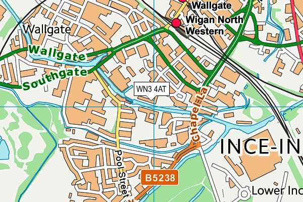 WN3 4AT map - OS VectorMap District (Ordnance Survey) WN3 4AT map - OS VectorMap District (Ordnance Survey)