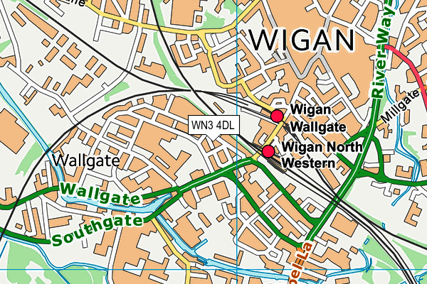 WN3 4DL map - OS VectorMap District (Ordnance Survey) WN3 4DL map - OS VectorMap District (Ordnance Survey)