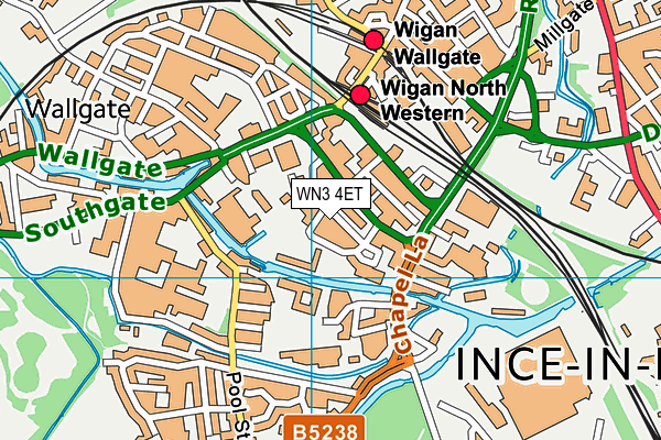 WN3 4ET map - OS VectorMap District (Ordnance Survey) WN3 4ET map - OS VectorMap District (Ordnance Survey)