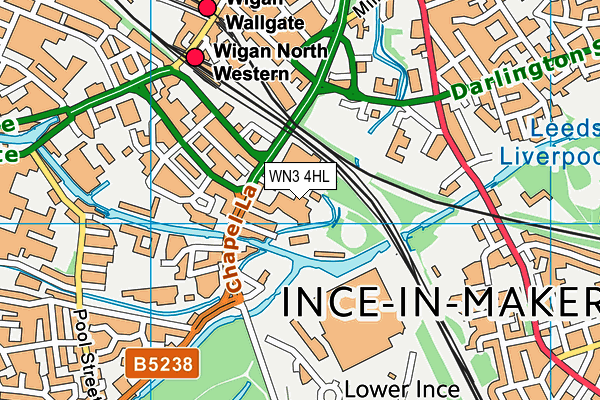WN3 4HL map - OS VectorMap District (Ordnance Survey) WN3 4HL map - OS VectorMap District (Ordnance Survey)