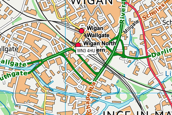 WN3 4HU map - OS VectorMap District (Ordnance Survey) WN3 4HU map - OS VectorMap District (Ordnance Survey)