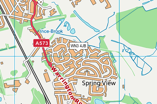 WN3 4JB map - OS VectorMap District (Ordnance Survey) WN3 4JB map - OS VectorMap District (Ordnance Survey)