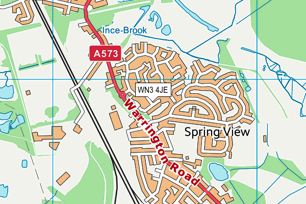 WN3 4JE map - OS VectorMap District (Ordnance Survey)