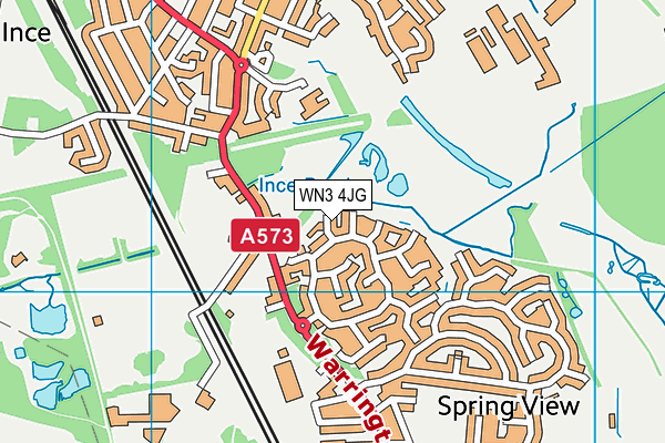 WN3 4JG map - OS VectorMap District (Ordnance Survey) WN3 4JG map - OS VectorMap District (Ordnance Survey)