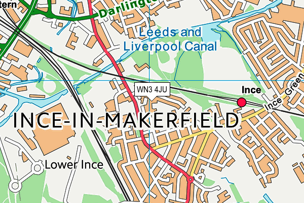 WN3 4JU map - OS VectorMap District (Ordnance Survey) WN3 4JU map - OS VectorMap District (Ordnance Survey)