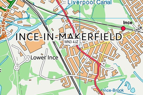 WN3 4JZ map - OS VectorMap District (Ordnance Survey) WN3 4JZ map - OS VectorMap District (Ordnance Survey)