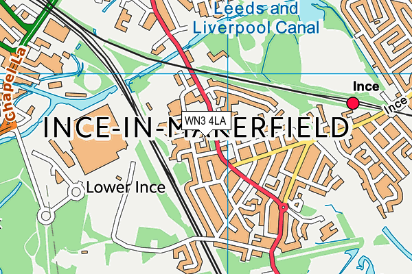 WN3 4LA map - OS VectorMap District (Ordnance Survey) WN3 4LA map - OS VectorMap District (Ordnance Survey)