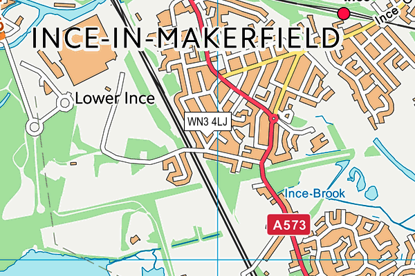 WN3 4LJ map - OS VectorMap District (Ordnance Survey) WN3 4LJ map - OS VectorMap District (Ordnance Survey)