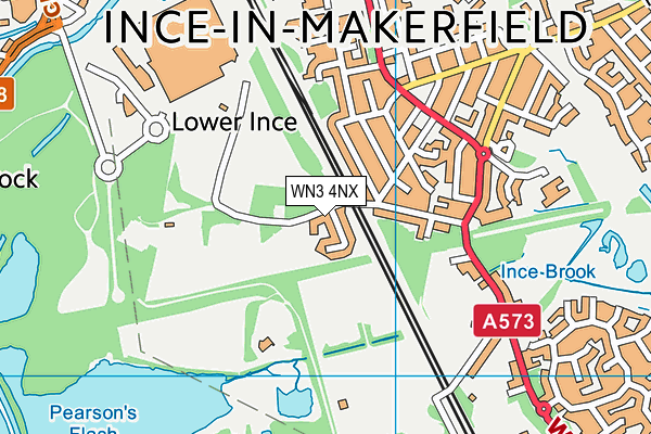 WN3 4NX map - OS VectorMap District (Ordnance Survey) WN3 4NX map - OS VectorMap District (Ordnance Survey)