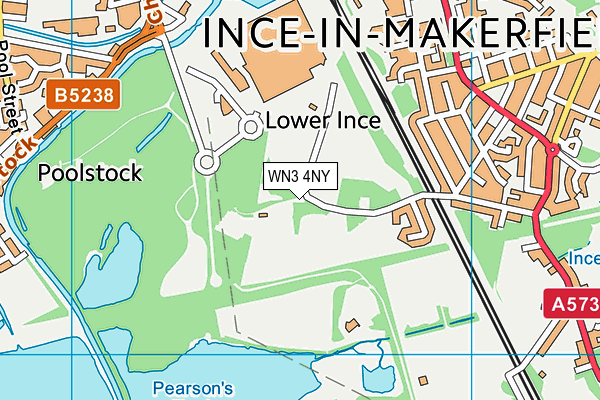 WN3 4NY map - OS VectorMap District (Ordnance Survey) WN3 4NY map - OS VectorMap District (Ordnance Survey)