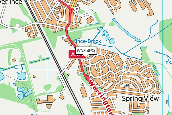 WN3 4PQ map - OS VectorMap District (Ordnance Survey) WN3 4PQ map - OS VectorMap District (Ordnance Survey)