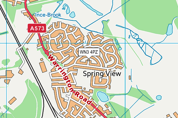 WN3 4PZ map - OS VectorMap District (Ordnance Survey) WN3 4PZ map - OS VectorMap District (Ordnance Survey)