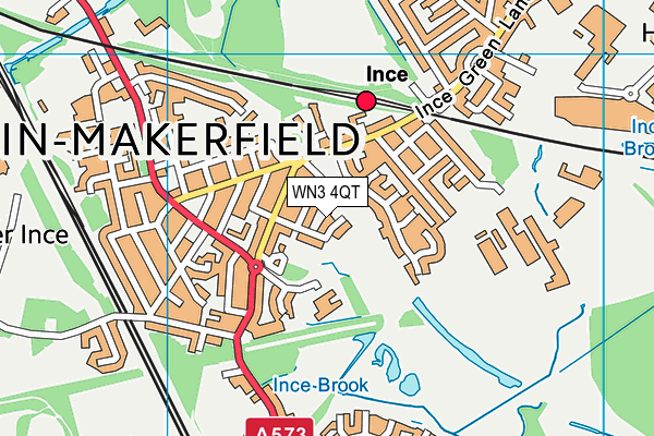 WN3 4QT map - OS VectorMap District (Ordnance Survey)