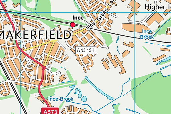WN3 4SH map - OS VectorMap District (Ordnance Survey) WN3 4SH map - OS VectorMap District (Ordnance Survey)
