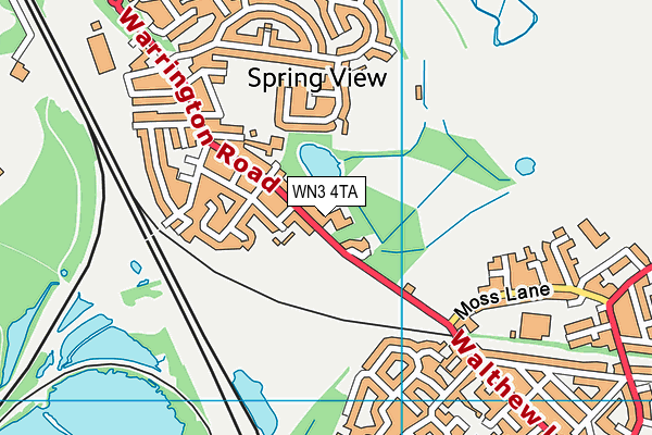 WN3 4TA map - OS VectorMap District (Ordnance Survey) WN3 4TA map - OS VectorMap District (Ordnance Survey)