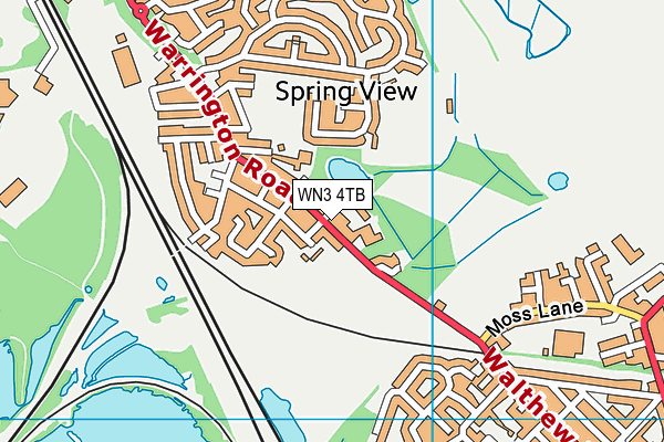 WN3 4TB map - OS VectorMap District (Ordnance Survey) WN3 4TB map - OS VectorMap District (Ordnance Survey)