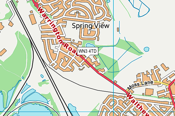 WN3 4TD map - OS VectorMap District (Ordnance Survey) WN3 4TD map - OS VectorMap District (Ordnance Survey)
