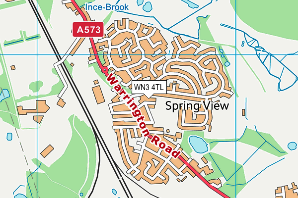 WN3 4TL map - OS VectorMap District (Ordnance Survey) WN3 4TL map - OS VectorMap District (Ordnance Survey)
