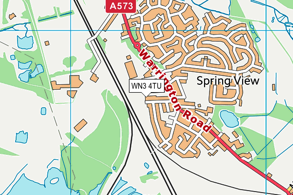 WN3 4TU map - OS VectorMap District (Ordnance Survey) WN3 4TU map - OS VectorMap District (Ordnance Survey)