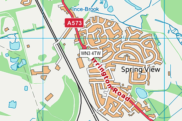 WN3 4TW map - OS VectorMap District (Ordnance Survey) WN3 4TW map - OS VectorMap District (Ordnance Survey)