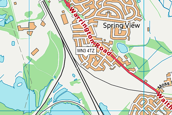 WN3 4TZ map - OS VectorMap District (Ordnance Survey) WN3 4TZ map - OS VectorMap District (Ordnance Survey)