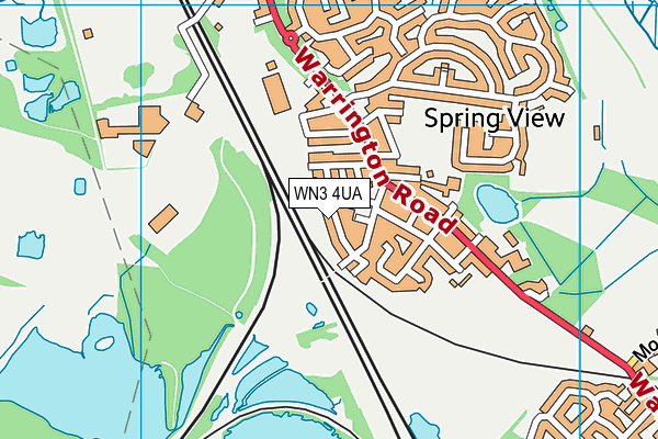 WN3 4UA map - OS VectorMap District (Ordnance Survey)