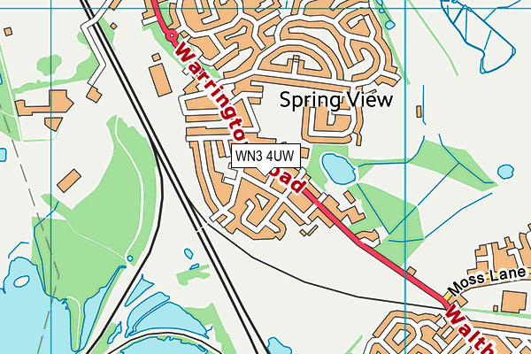 WN3 4UW map - OS VectorMap District (Ordnance Survey) WN3 4UW map - OS VectorMap District (Ordnance Survey)