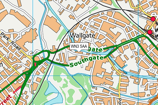 WN3 5AA map - OS VectorMap District (Ordnance Survey) WN3 5AA map - OS VectorMap District (Ordnance Survey)