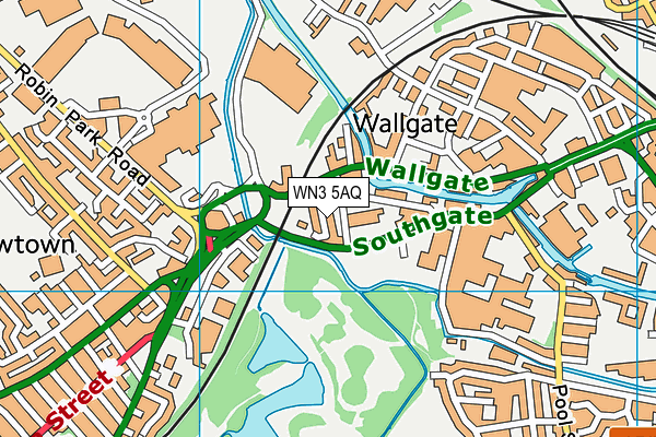 WN3 5AQ map - OS VectorMap District (Ordnance Survey) WN3 5AQ map - OS VectorMap District (Ordnance Survey)