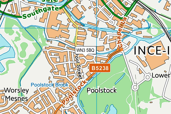WN3 5BQ map - OS VectorMap District (Ordnance Survey) WN3 5BQ map - OS VectorMap District (Ordnance Survey)