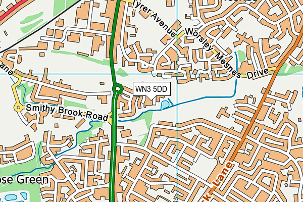 WN3 5DD map - OS VectorMap District (Ordnance Survey) WN3 5DD map - OS VectorMap District (Ordnance Survey)
