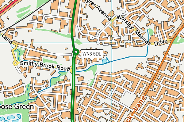 WN3 5DL map - OS VectorMap District (Ordnance Survey) WN3 5DL map - OS VectorMap District (Ordnance Survey)
