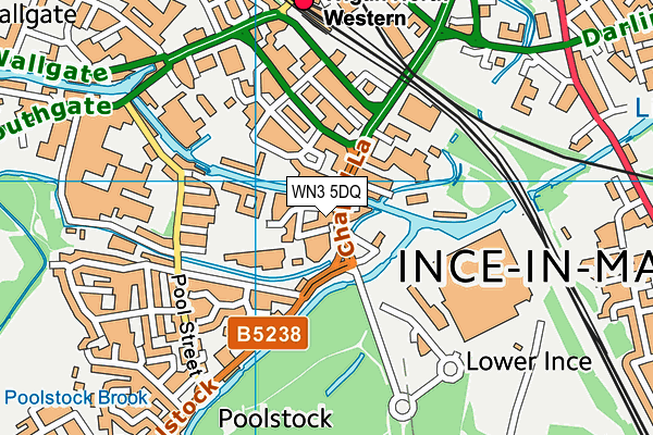 WN3 5DQ map - OS VectorMap District (Ordnance Survey) WN3 5DQ map - OS VectorMap District (Ordnance Survey)
