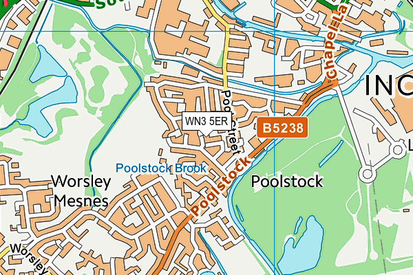 WN3 5ER map - OS VectorMap District (Ordnance Survey) WN3 5ER map - OS VectorMap District (Ordnance Survey)