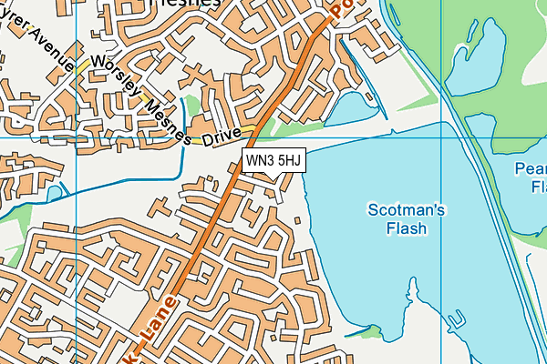 WN3 5HJ map - OS VectorMap District (Ordnance Survey) WN3 5HJ map - OS VectorMap District (Ordnance Survey)