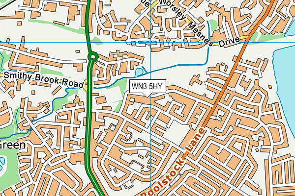 WN3 5HY map - OS VectorMap District (Ordnance Survey) WN3 5HY map - OS VectorMap District (Ordnance Survey)