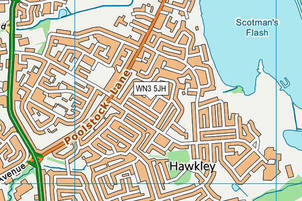 WN3 5JH map - OS VectorMap District (Ordnance Survey) WN3 5JH map - OS VectorMap District (Ordnance Survey)