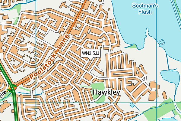 WN3 5JJ map - OS VectorMap District (Ordnance Survey) WN3 5JJ map - OS VectorMap District (Ordnance Survey)