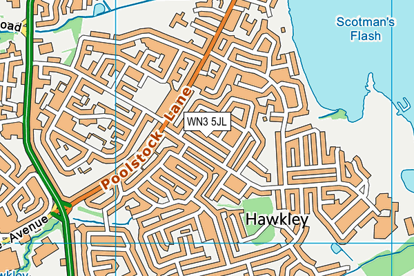 WN3 5JL map - OS VectorMap District (Ordnance Survey) WN3 5JL map - OS VectorMap District (Ordnance Survey)