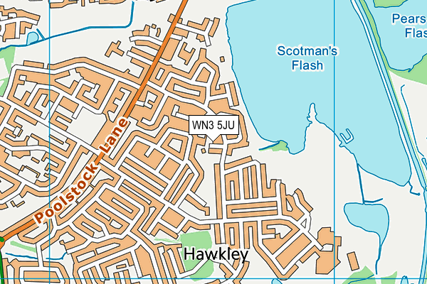 WN3 5JU map - OS VectorMap District (Ordnance Survey) WN3 5JU map - OS VectorMap District (Ordnance Survey)