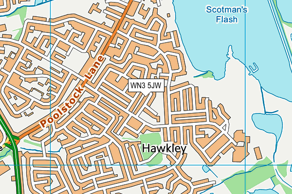 WN3 5JW map - OS VectorMap District (Ordnance Survey) WN3 5JW map - OS VectorMap District (Ordnance Survey)