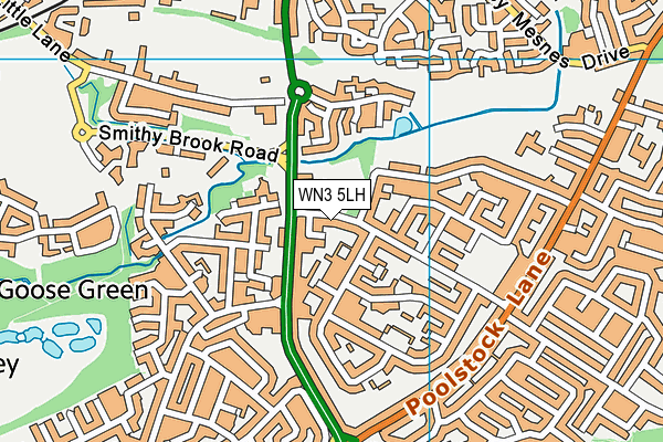 WN3 5LH map - OS VectorMap District (Ordnance Survey) WN3 5LH map - OS VectorMap District (Ordnance Survey)