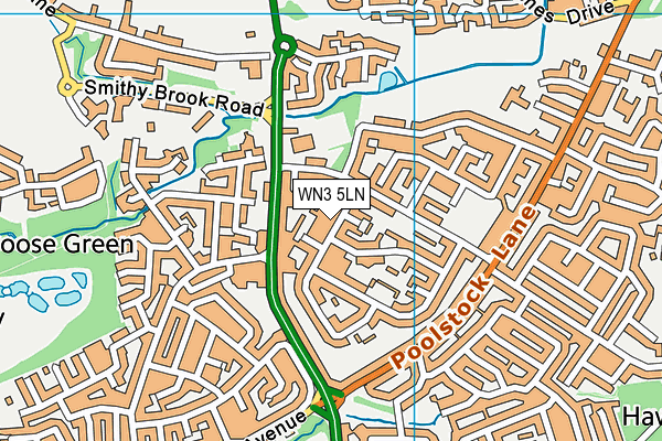 WN3 5LN map - OS VectorMap District (Ordnance Survey) WN3 5LN map - OS VectorMap District (Ordnance Survey)