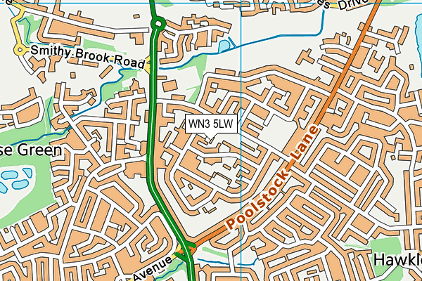 WN3 5LW map - OS VectorMap District (Ordnance Survey) WN3 5LW map - OS VectorMap District (Ordnance Survey)