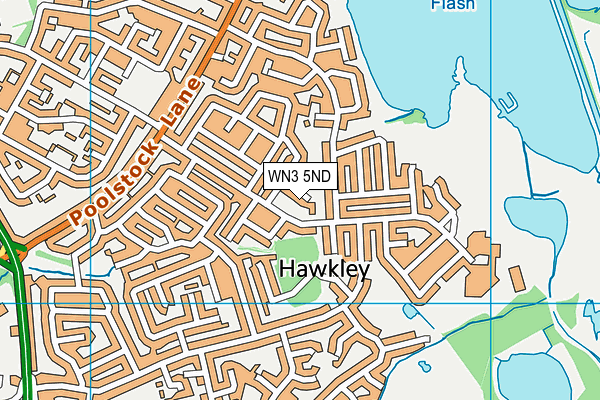 WN3 5ND map - OS VectorMap District (Ordnance Survey) WN3 5ND map - OS VectorMap District (Ordnance Survey)