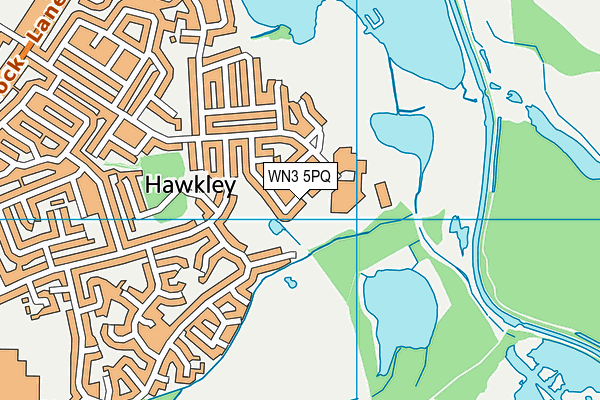 WN3 5PQ map - OS VectorMap District (Ordnance Survey)