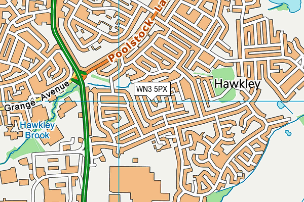 WN3 5PX map - OS VectorMap District (Ordnance Survey) WN3 5PX map - OS VectorMap District (Ordnance Survey)