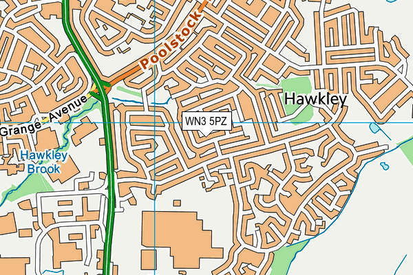 WN3 5PZ map - OS VectorMap District (Ordnance Survey) WN3 5PZ map - OS VectorMap District (Ordnance Survey)